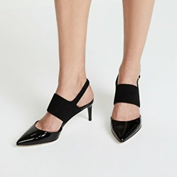 Tory Burch Shoes - TORY BURCH black ASHTON Sandal Slingback Heel sz 9